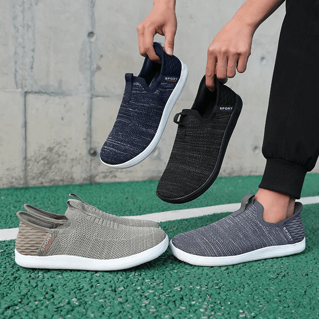Mens Lightweight Wide Toe Running Shoes Comfortable Anti Slip Walking Sneakers