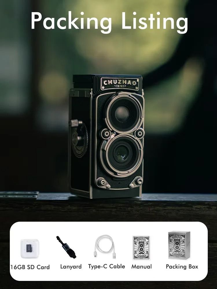 CHUZHAO Vintage Mini Digital Camera 12MP 1080P Vlogging Gift For Teens Adults Kids 2