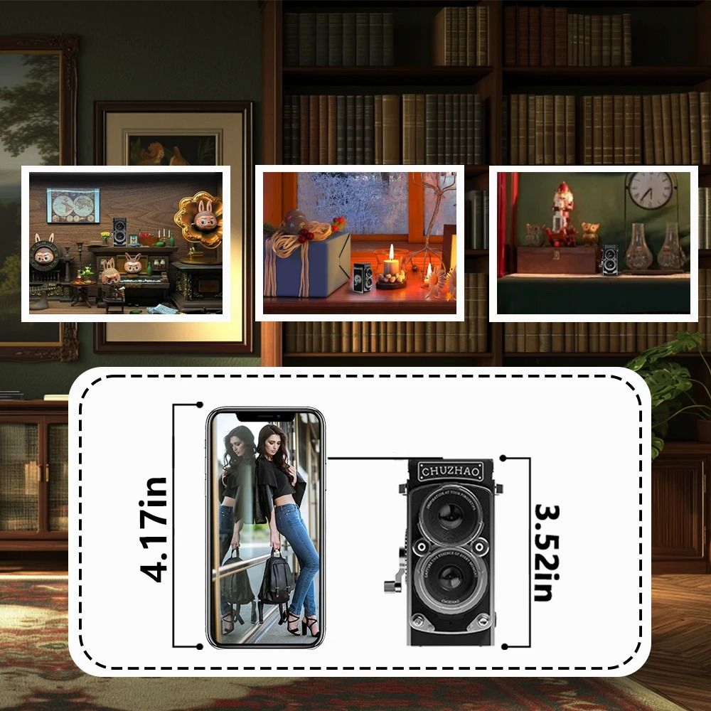 CHUZHAO Vintage Mini Digital Camera 12MP 1080P Vlogging Gift For Teens Adults Kids 3