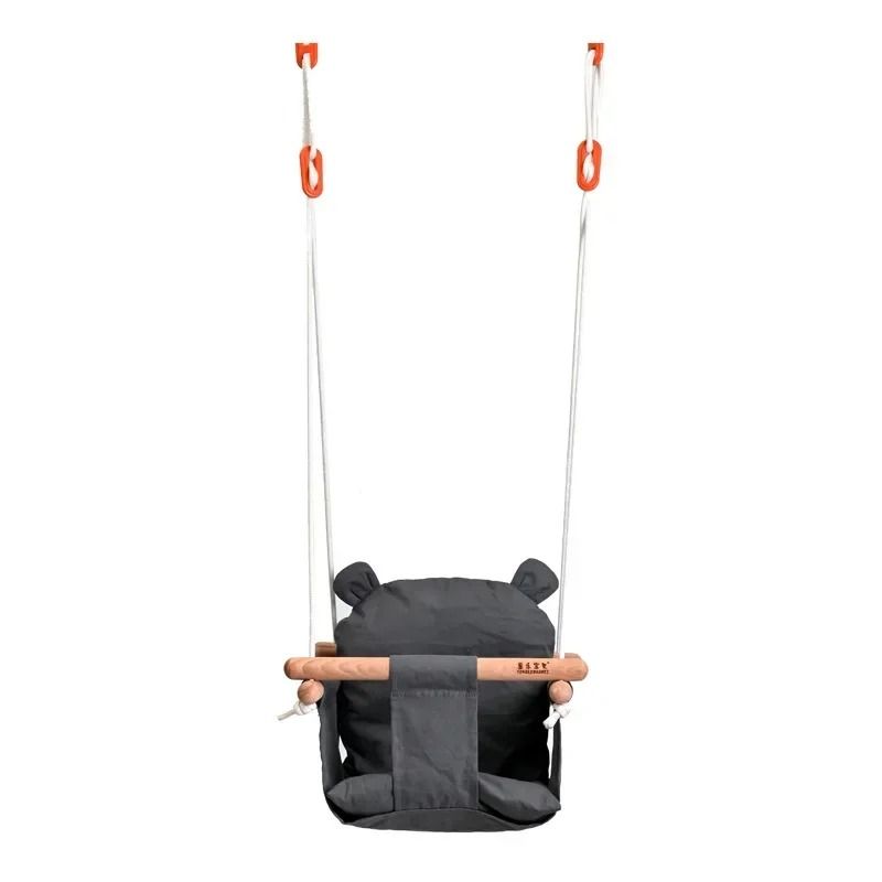 Baby Canvas Swing Chair Hanging Wooden Swing For Indoor And Outdoor Use 4