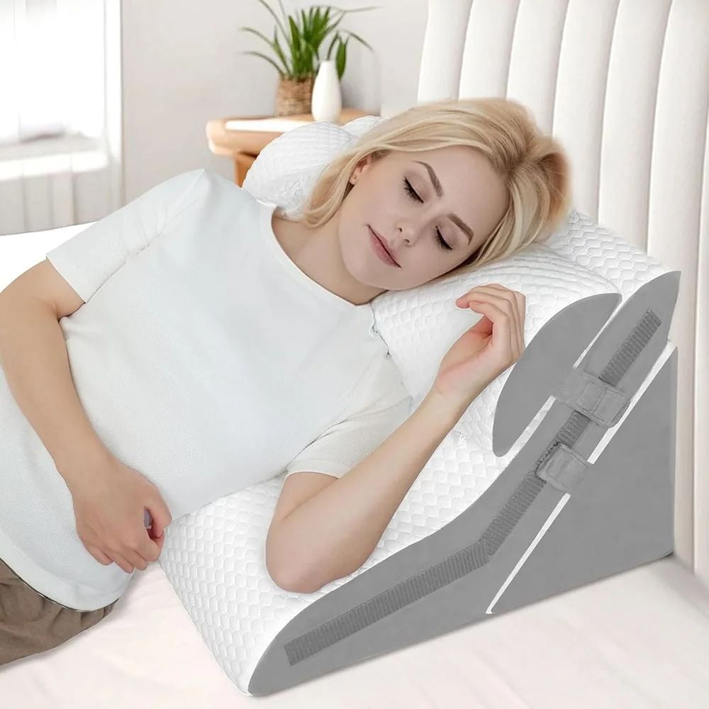 3 Piece Adjustable Wedge Pillow Set For Sleeping Back Pain Relief And Acid Reflux 4