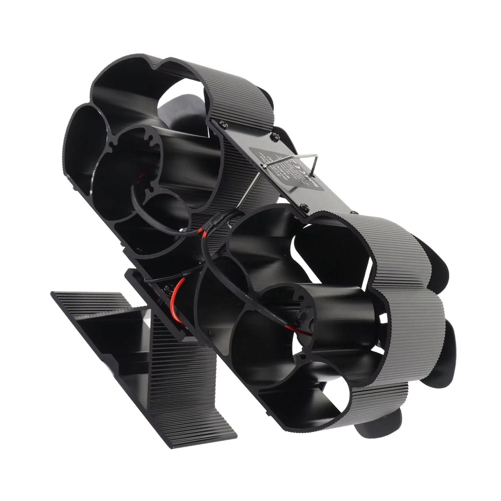 Heat Powered Wood Stove Fan  Silent Dual Motors With 6 Blades For Efficient Fireplace Heating 1