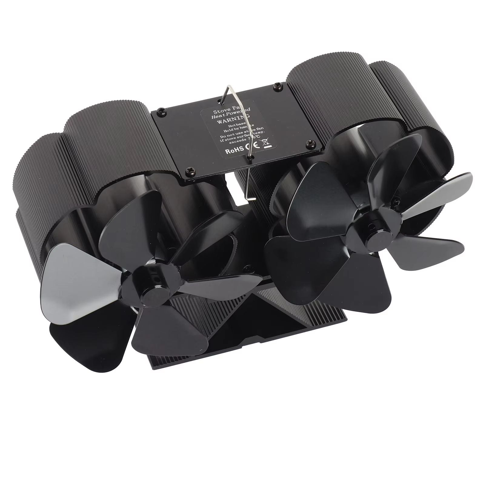 Heat Powered Wood Stove Fan  Silent Dual Motors With 6 Blades For Efficient Fireplace Heating 2