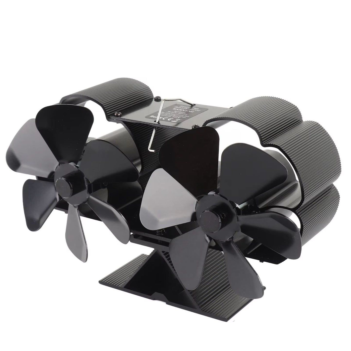 Heat Powered Wood Stove Fan  Silent Dual Motors With 6 Blades For Efficient Fireplace Heating 4
