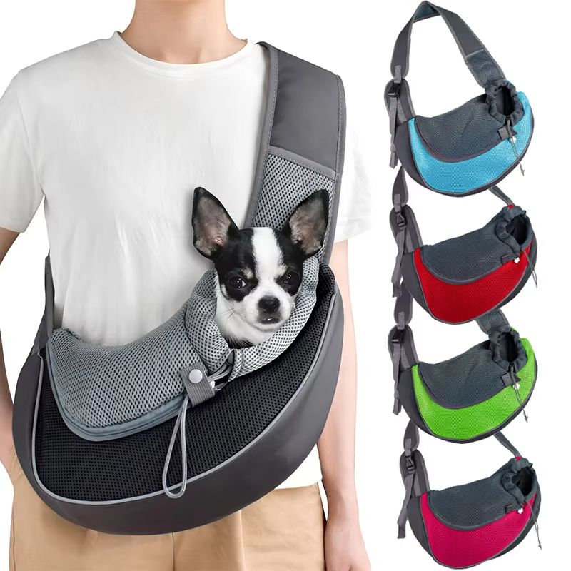 Pet Carrier Sling Backpack – Breathable Travel Tote Shoulder Bag for Small Dogs & Cats