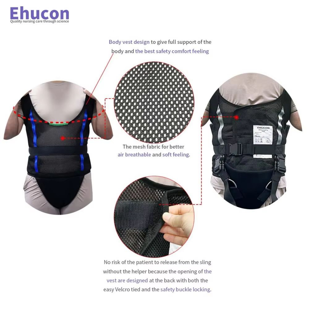 Ehucon Comfort Padded Patient Lift Walking Sling  Portable Hoyer Standing Harness For Mobility  Amb 2