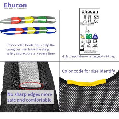 Ehucon Comfort Padded Patient Lift Walking Sling  Portable Hoyer Standing Harness For Mobility  Amb 5