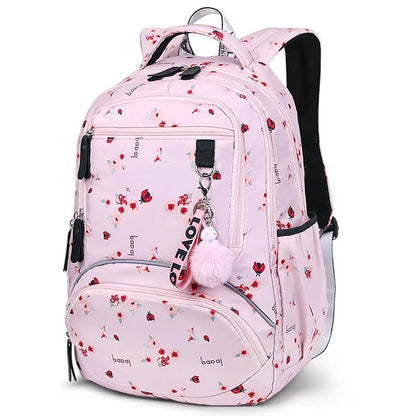 Waterproof School Backpack  Large Cute Printed Book Bag For Kids  Teen Girls 1