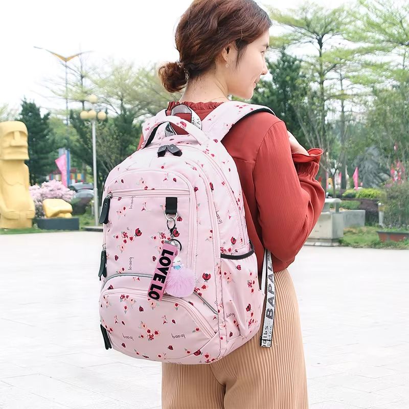 Waterproof School Backpack  Large Cute Printed Book Bag For Kids  Teen Girls 5