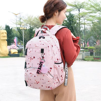 Waterproof School Backpack  Large Cute Printed Book Bag For Kids  Teen Girls 5