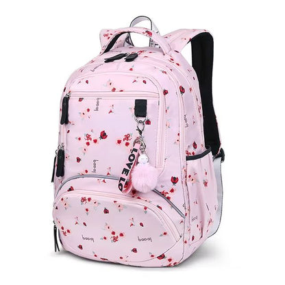 Waterproof School Backpack  Large Cute Printed Book Bag For Kids  Teen Girls 8