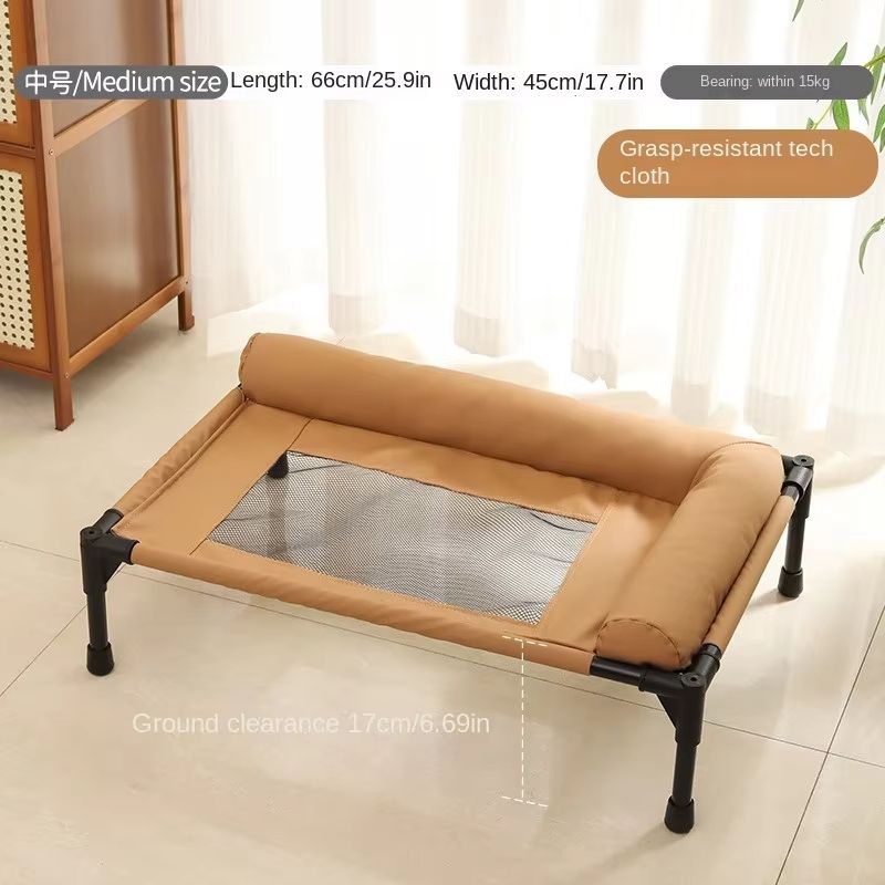 Breathable Elevated Pet Bed  Cooling OffGround Cat  Dog Bed With Washable Cover For All Seasons 11