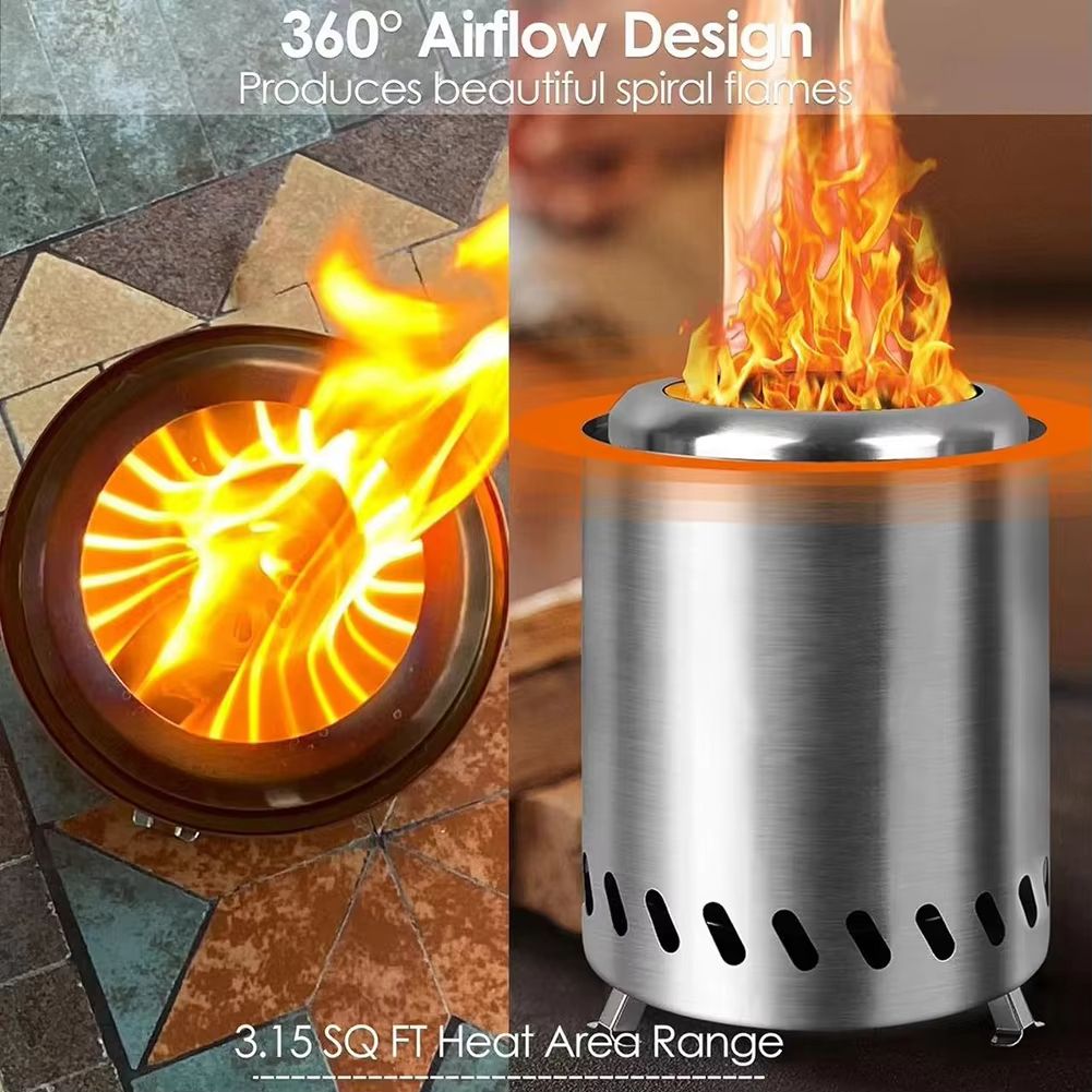 Smokeless Tabletop Fire Pit  Portable Indoor  Outdoor Mini Fire Pit For Wood Or Pellet Fuel 1