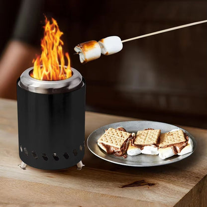 Smokeless Tabletop Fire Pit  Portable Indoor  Outdoor Mini Fire Pit For Wood Or Pellet Fuel 3