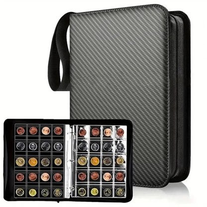 200 Pocket PU Leather Coin Collection Album With 10 Pages  Storage For Paper Currency 6