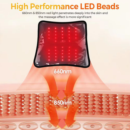 Wireless Infrared Knee Massager  Heated Vibration Therapy Pad For Knee Back  Waist Pain Relief 3