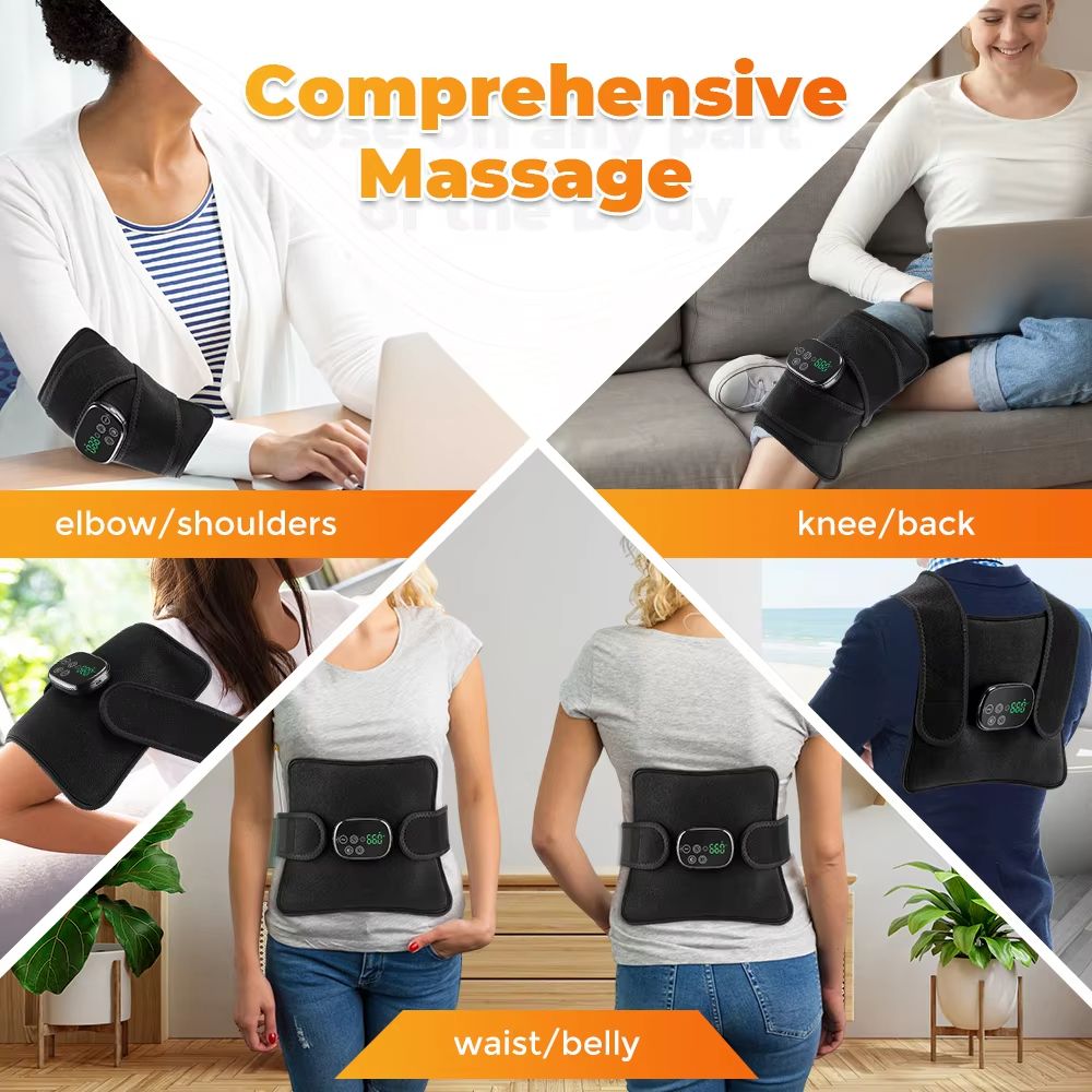 Wireless Infrared Knee Massager  Heated Vibration Therapy Pad For Knee Back  Waist Pain Relief 5