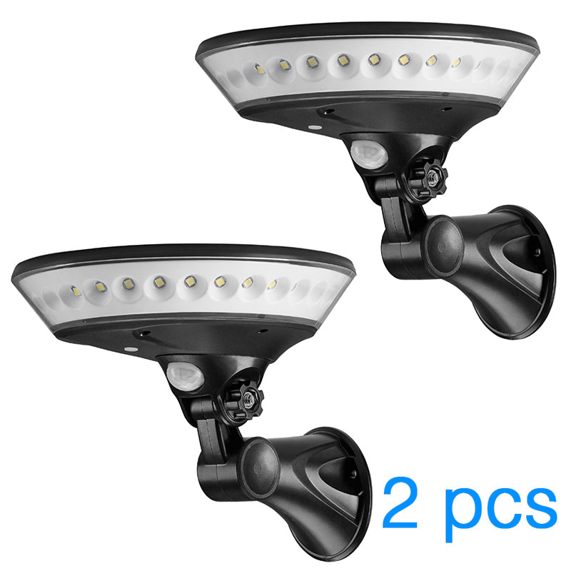 UFO Solar Powered Gate PIR Sensing Light, 360 Degree Luminous Outdoor Solar Wall Lamp, Courtyard Induction Street Light