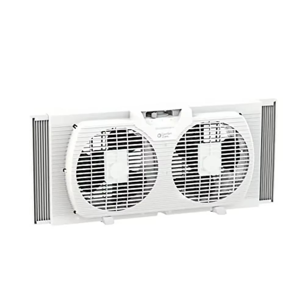 Twin Window Fan with Reversible Airflow – Dual Blade, Expandable Panels & 2-Speed Cooling