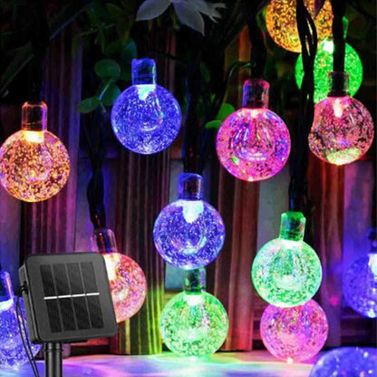Outdoor Solar String Lights Bubble Fairy Lights for Yard, Tree, Party, Christmas, Easter, Garden Camping Decoration