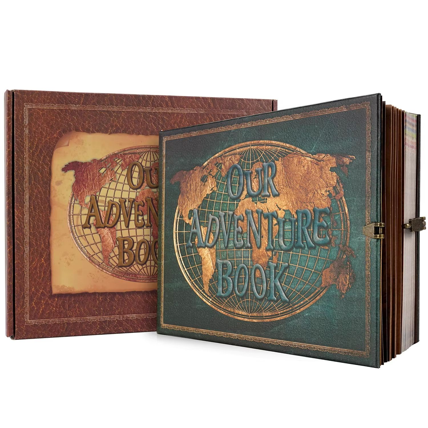 Our Adventure Book Leather DIY Photo Album  Retro Travel Scrapbook  Wedding Memory Guest Book 6