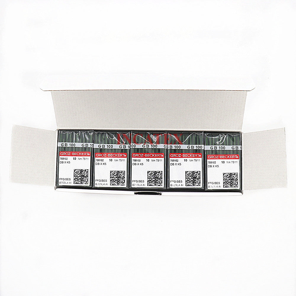 500 Pcs Genuine Groz Beckert Embroidery Needle FFG/SES DBXK5, Compatible with Tajima, Barudan, SWF Embroidery Machines