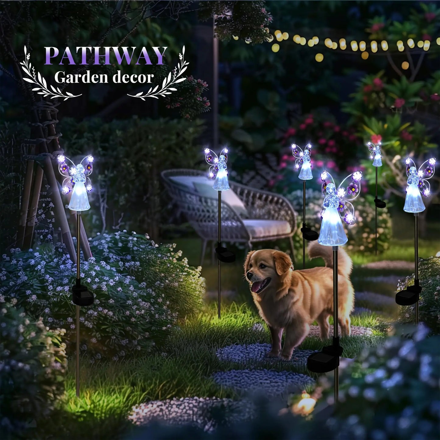 Angel Solar Garden Light Outdoor Waterproof Pathway Decoration, Solar Landscape Lights, Grave Cemetery Sympathy Gift