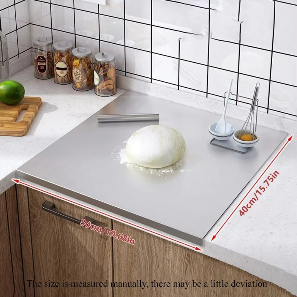 Premium Stainless Steel Cutting Board  Food Grade 304 NonSlip Edge Durable Kitchen Tool 1