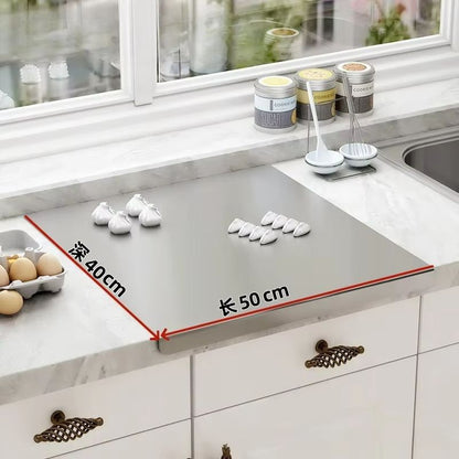 Premium Stainless Steel Cutting Board  Food Grade 304 NonSlip Edge Durable Kitchen Tool 6
