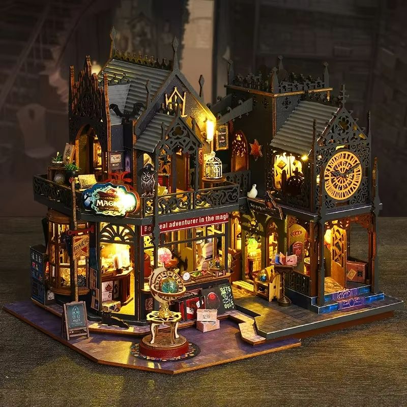 DIY Wooden Dollhouse Kit  Miniature Furniture Set  Big Doll House For Kids Birthday Gifts 2