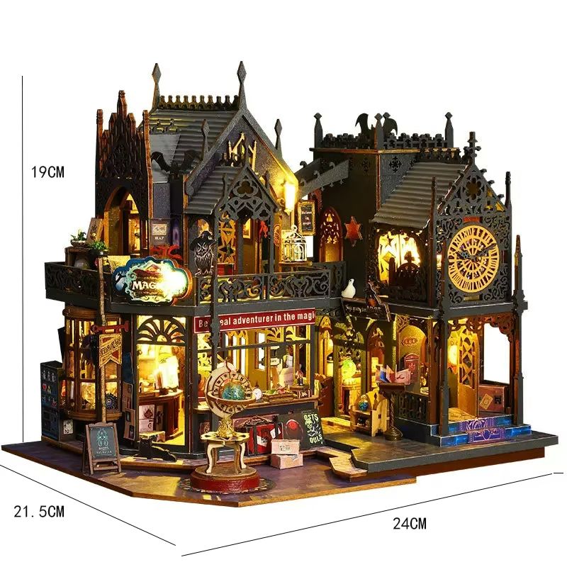 DIY Wooden Dollhouse Kit  Miniature Furniture Set  Big Doll House For Kids Birthday Gifts 6