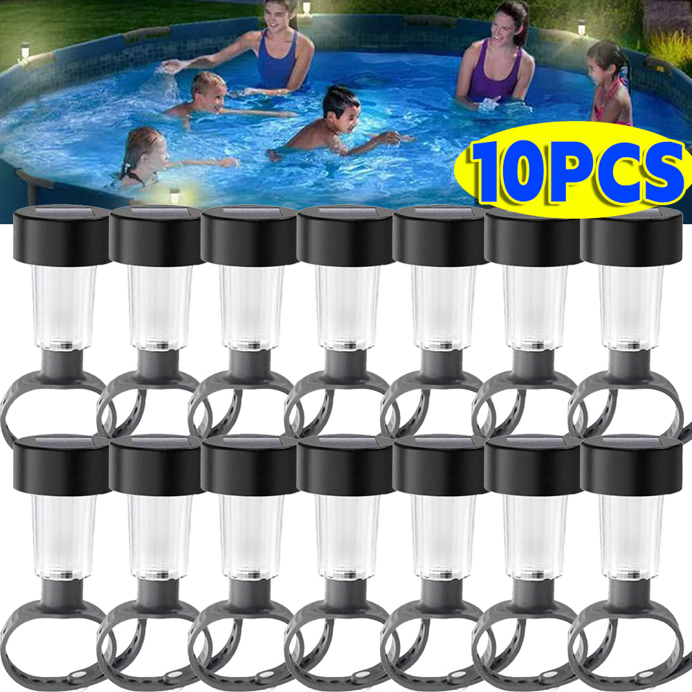 Solar Fence Lights Outdoor Weatherproof, Garden Patio, Swimming Pool Fence Hanging Accessories Night Lamps