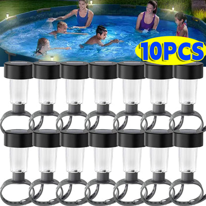 Solar Fence Lights Outdoor Weatherproof, Garden Patio, Swimming Pool Fence Hanging Accessories Night Lamps