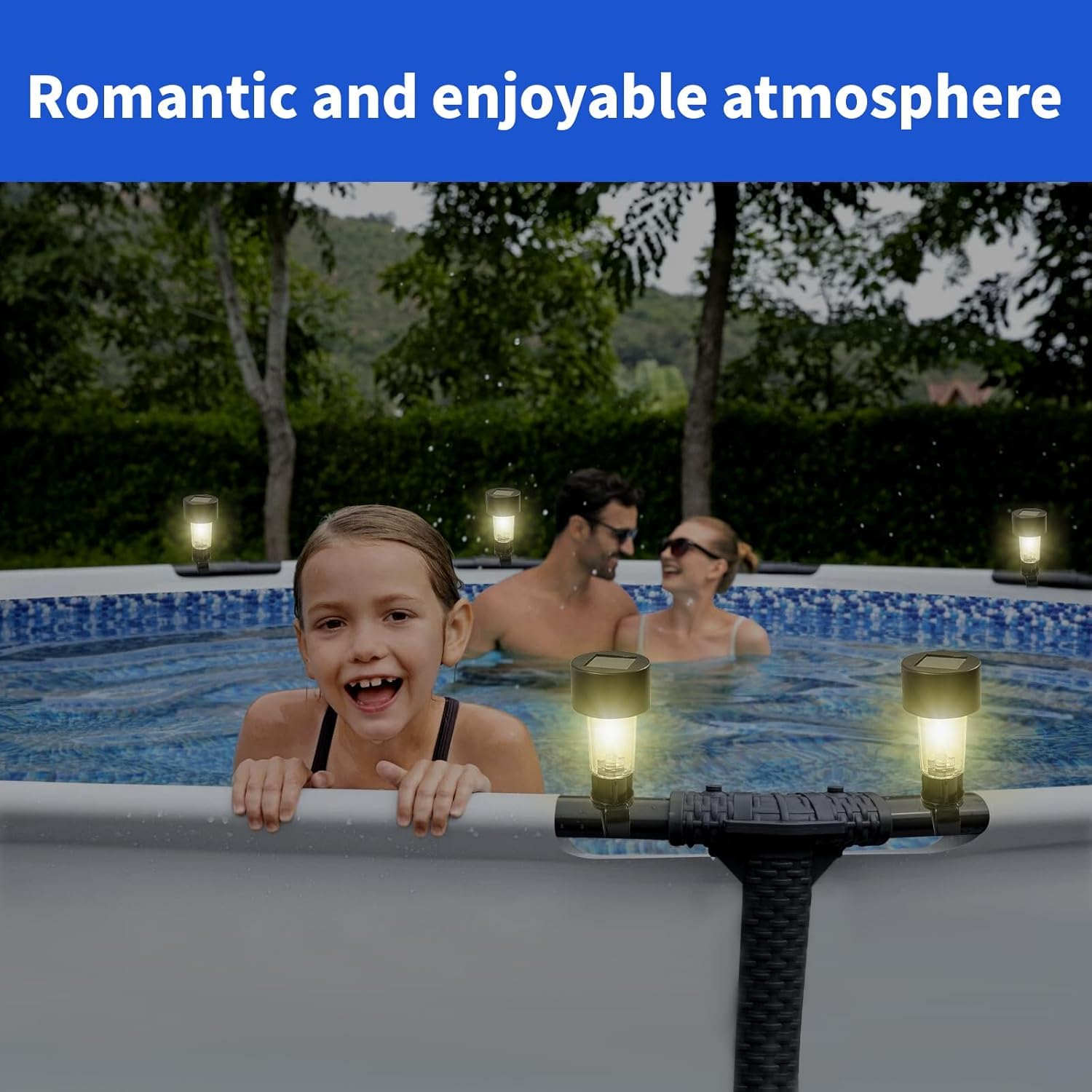 Solar Fence Lights Outdoor Weatherproof Garden Patio Swimming Pool Fence Hanging Accessories Night  5