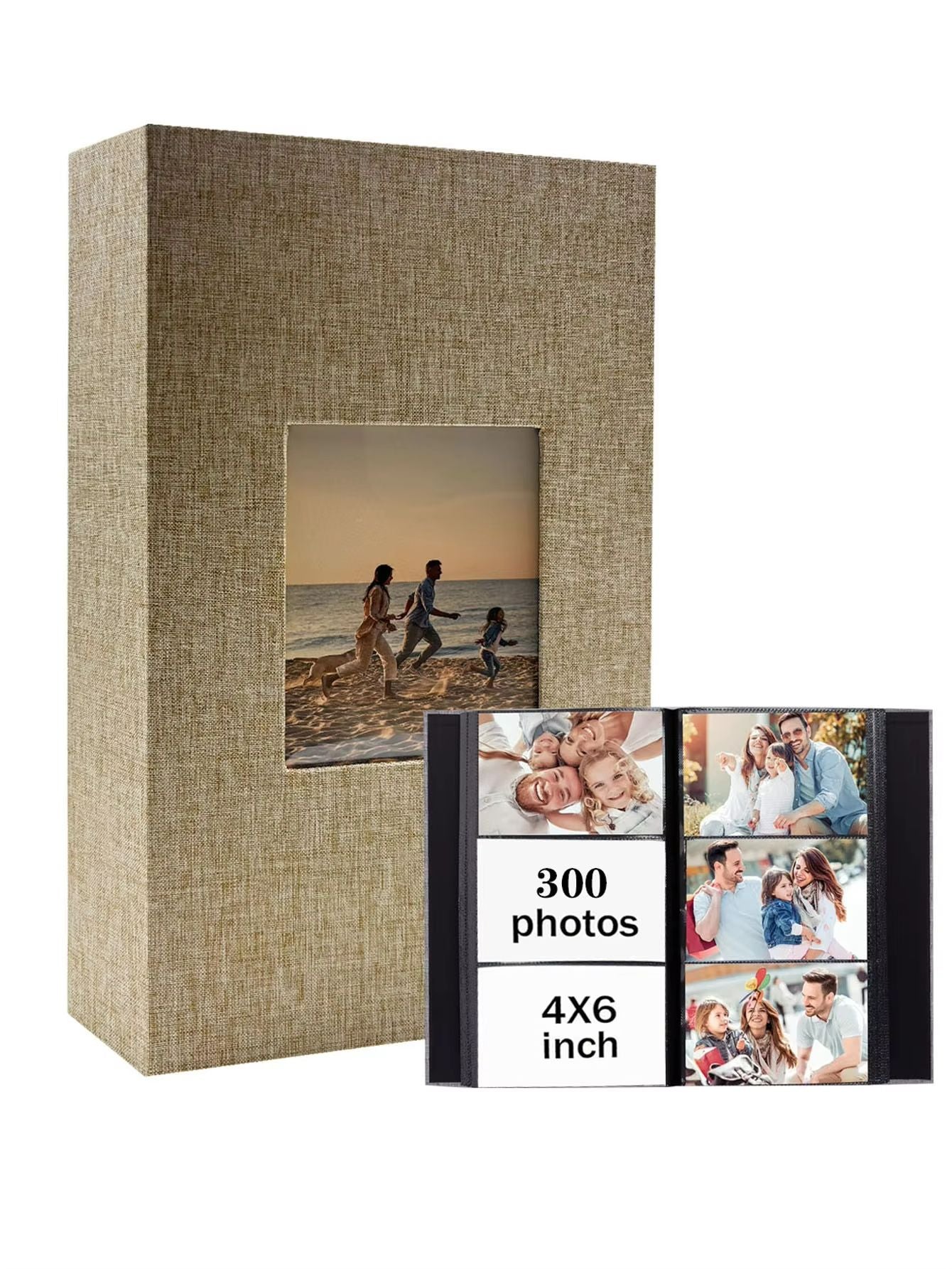 Linen 4x6 Photo Album  600 Pocket Large Capacity Album With Horizontal  Vertical Display 5