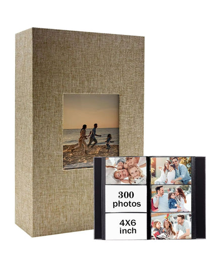 Linen 4x6 Photo Album  600 Pocket Large Capacity Album With Horizontal  Vertical Display 5