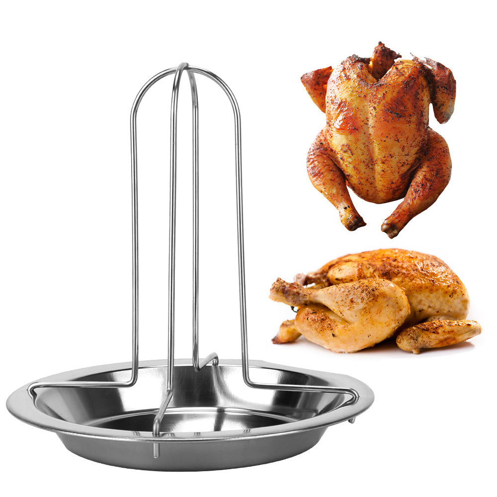 HeavyDuty Chicken Roaster Rack Carbon Steel Grill Stand For Perfectly Roasted Chicken Outdoor BBQ   2