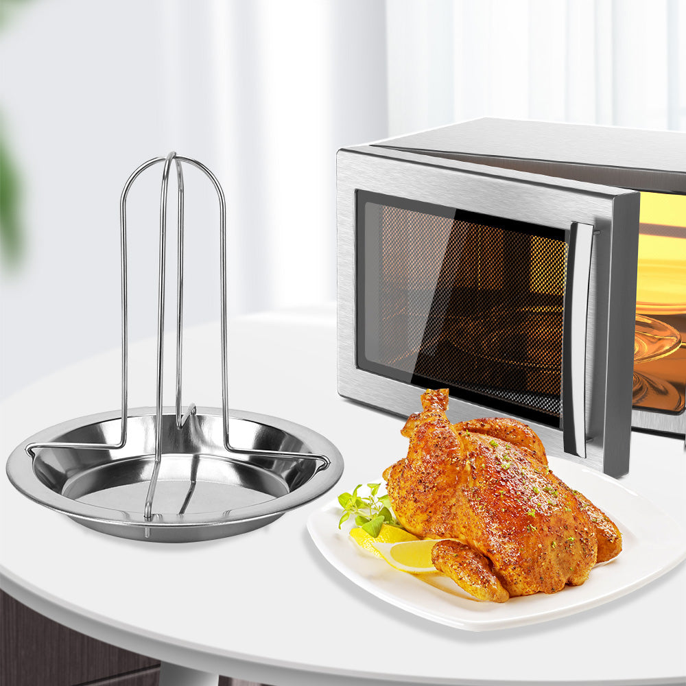 HeavyDuty Chicken Roaster Rack Carbon Steel Grill Stand For Perfectly Roasted Chicken Outdoor BBQ   1