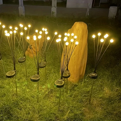 New Upgraded Solar Powered Garden Lights, Firefly Lights Outdoor Waterproof for Yard Patio Pathway Decoration