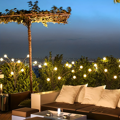 New Upgraded Solar Powered Garden Lights, Firefly Lights Outdoor Waterproof for Yard Patio Pathway Decoration