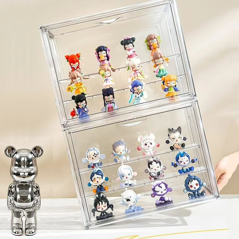 Clear Stackable Display Box  Dustproof Plastic Storage Case For Collectibles Figures  Cosmetics 3
