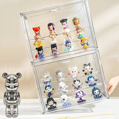 Clear Stackable Display Box  Dustproof Plastic Storage Case For Collectibles Figures  Cosmetics 3