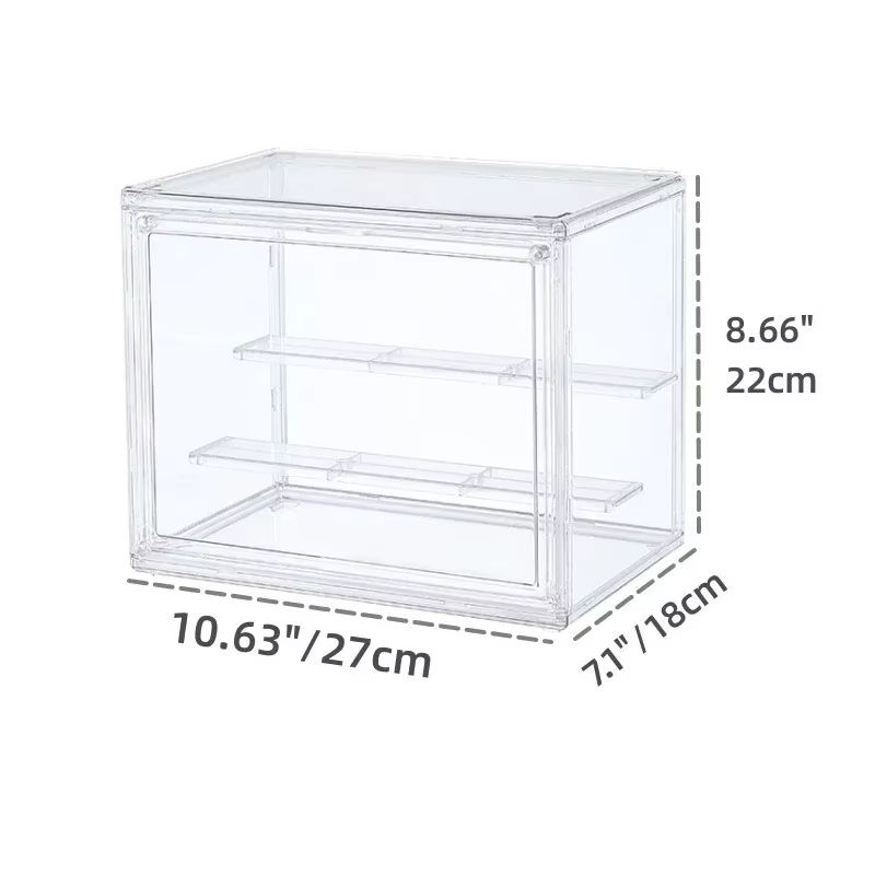 Clear Stackable Display Box  Dustproof Plastic Storage Case For Collectibles Figures  Cosmetics 5