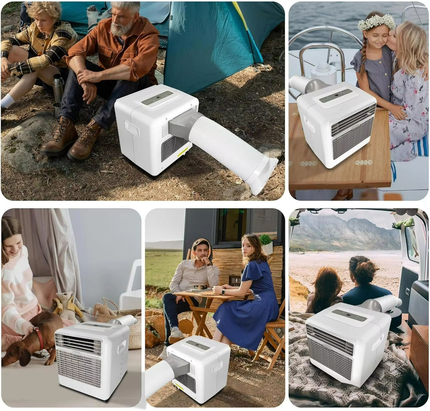 Portable Air Conditioner For Camping  3300BTU Fast Cooling AC Unit With 3 Modes  24H Timer 5