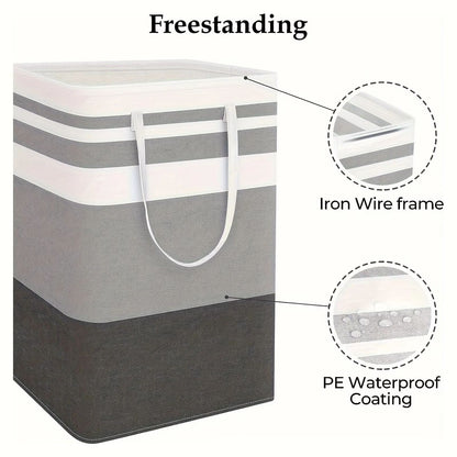 75L Large Laundry Basket With Handles  Durable Clothes Hamper For Home Dorm  Hotels 2