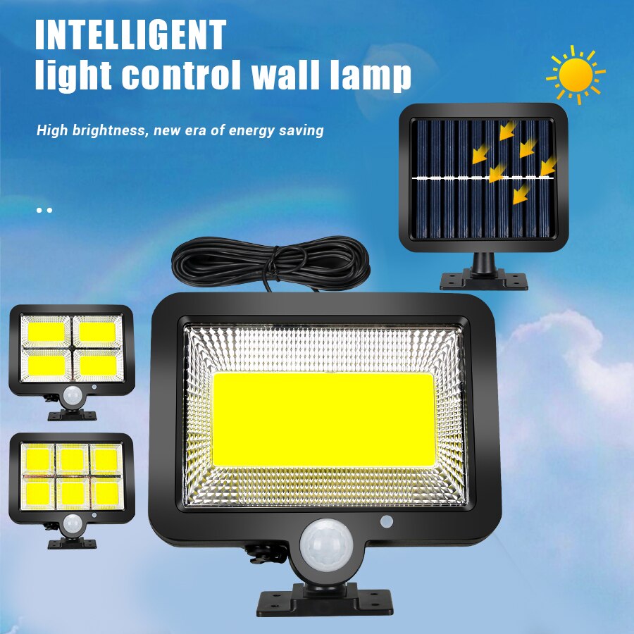 Solar Wall Lights with Motion Sensor, 1/4/6 COB LED Outdoor Solar Lights, Waterproof & Rechargeable for Garden