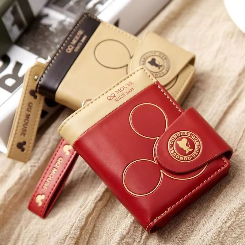 Womens Short PU Leather Wallet  Cute Cartoon Folding Zipper Handbag With MultiCard Slots 3