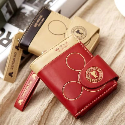 Womens Short PU Leather Wallet  Cute Cartoon Folding Zipper Handbag With MultiCard Slots 3