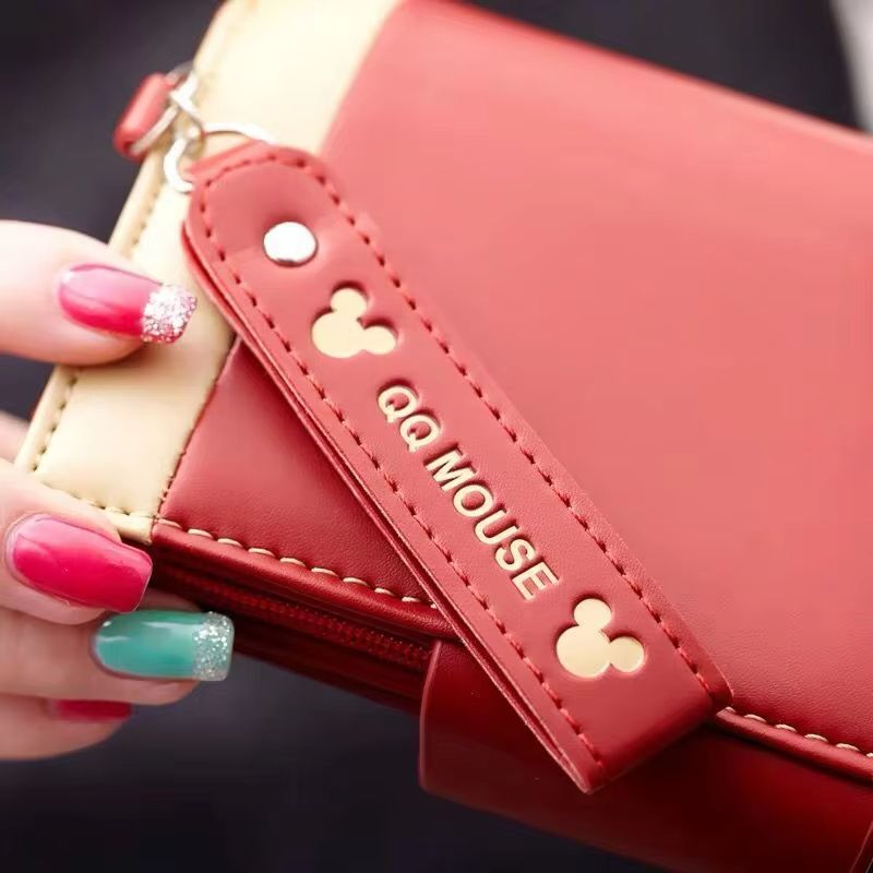Womens Short PU Leather Wallet  Cute Cartoon Folding Zipper Handbag With MultiCard Slots 4