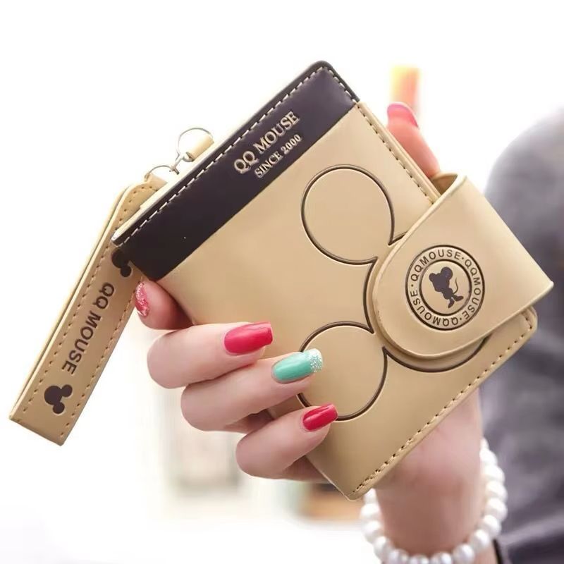 Womens Short PU Leather Wallet  Cute Cartoon Folding Zipper Handbag With MultiCard Slots 7